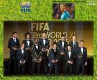 FIFAFIFPro World XI 2015, Мануэль Нойер Thiago Silva, Marcelo, Sergio Ramos, Daniel Alves, Iniesta, Luka Modric, Paul Pogba, Neymar, Lionel Messi, Криштиану Ronaldo